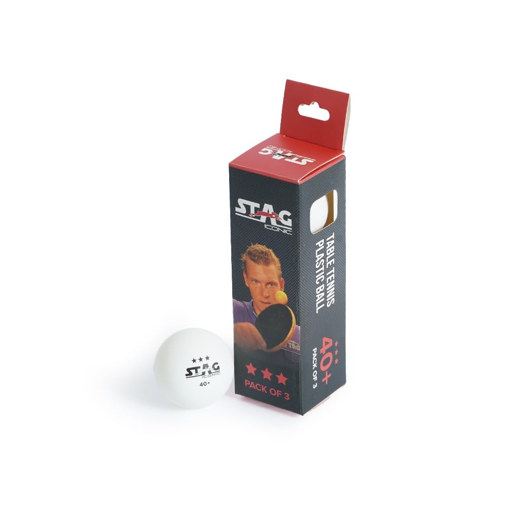 High Performance 3 Star Table Tennis (T.T) Balls| Advanced 40+mm Ping Pong Balls for Training, Tournaments and Recreational Play| Durable for Indoor/Outdoor Game-White(Pack of 6)