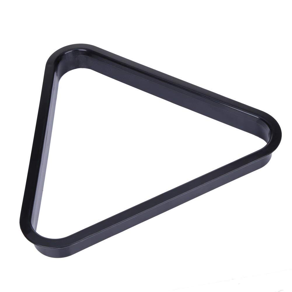 JBB Pool and Snooker Table Plastic Frame for 52.5MM Pool Balls, Triangle in Black Color