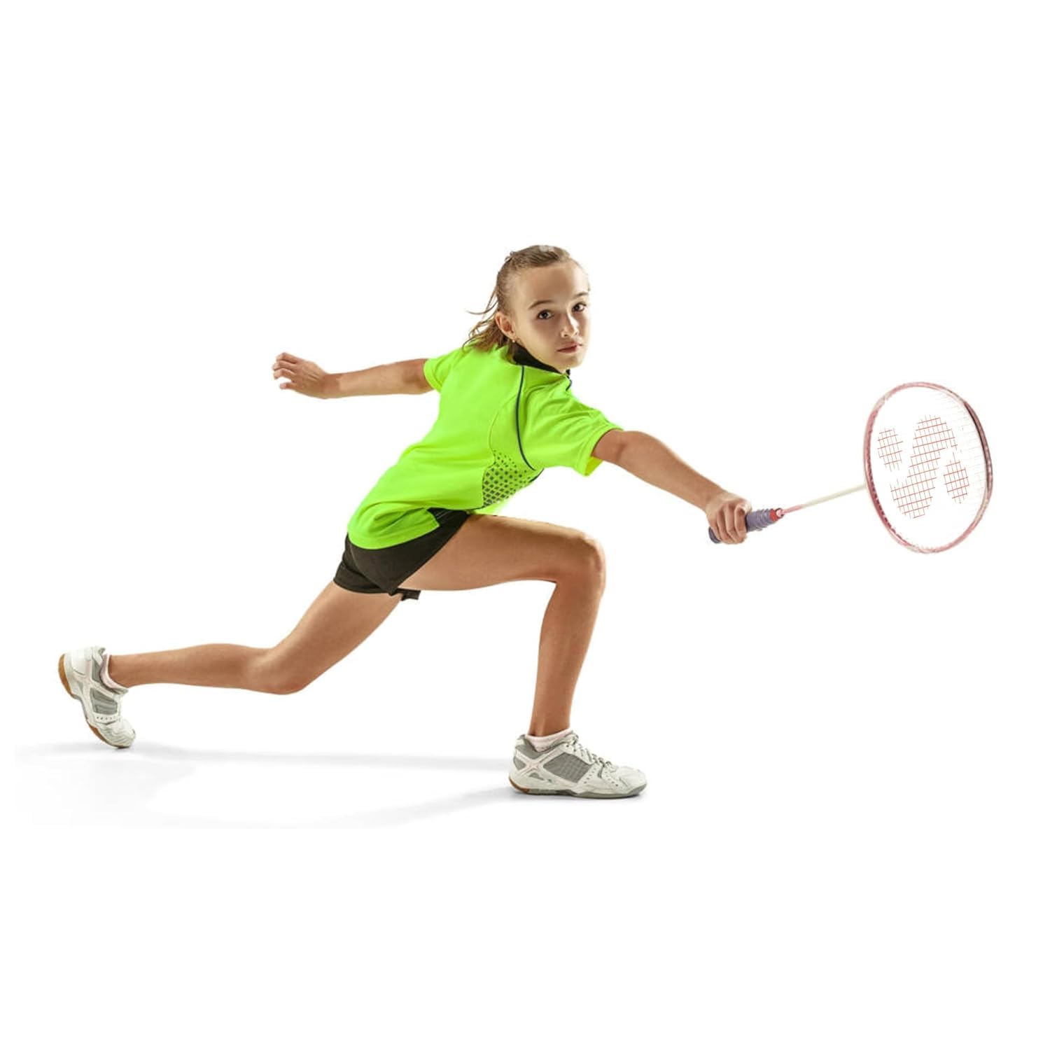 Drive Badminton Kit (2 Racquets with Full Cover, 1 Box Plastic Shuttlecock Pack of 3)(Red/Black)