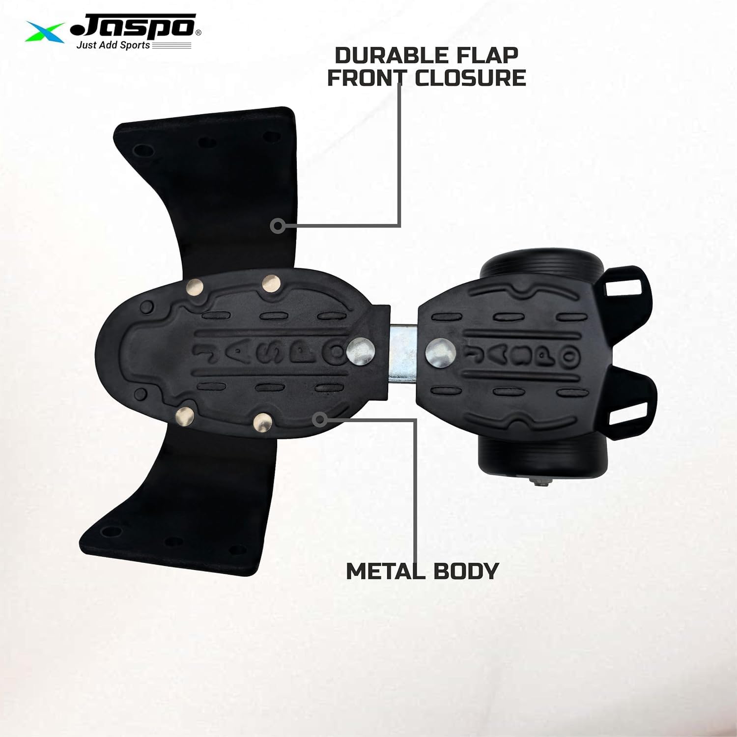 jaspo Unisex Tenacity Pro Adjustable Senior Outdoor Wheel Roller Skates Combo Suitable for Age Group 6 to 14 Years (Skates+ Helmet + Knee Guard+ Elbow Guard +Wrist Guard+Key) (Black) - Image 7
