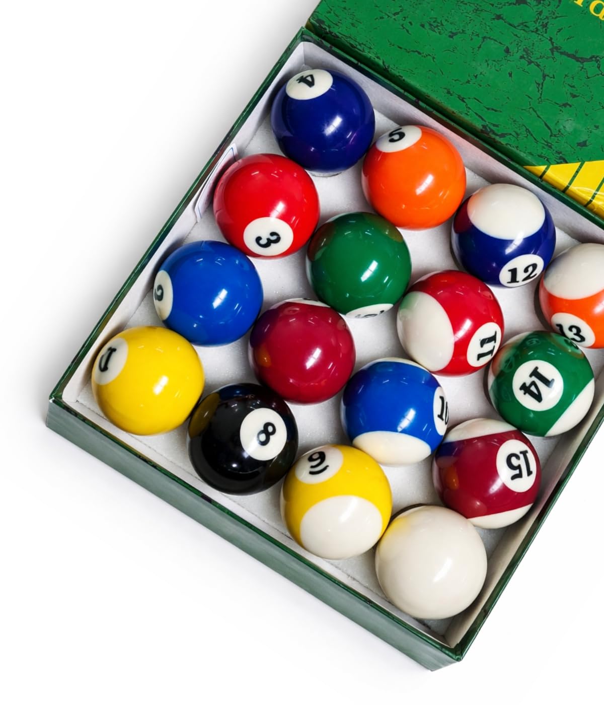 JBB Billiard Pool Ball Set, 52.5 mm Size, Standard Numbered Balls with Cue Ball, Suitable for Pool Tables, Practice and Club Use - Image 4