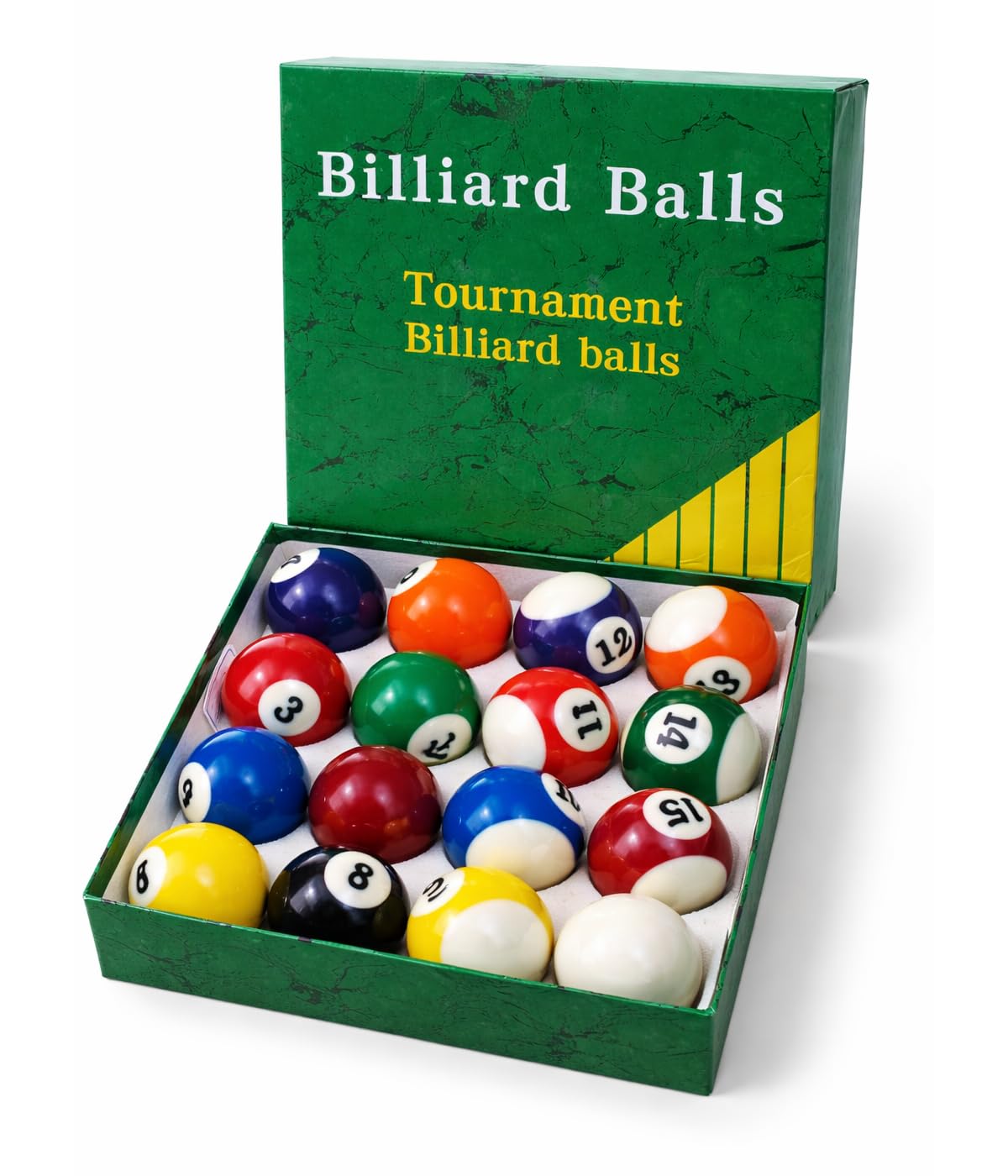 JBB Billiard Pool Ball Set, 52.5 mm Size, Standard Numbered Balls with Cue Ball, Suitable for Pool Tables, Practice and Club Use - Image 2