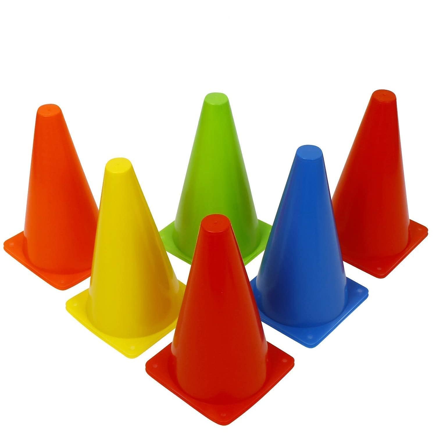 Combo of Agility Ladder 4 m with 10 Rungs; 6 Marker Cones (6-inch), Multicolour Saucer Cones Set of 20 and Agility Hurdles 6 inch 6 pcs
