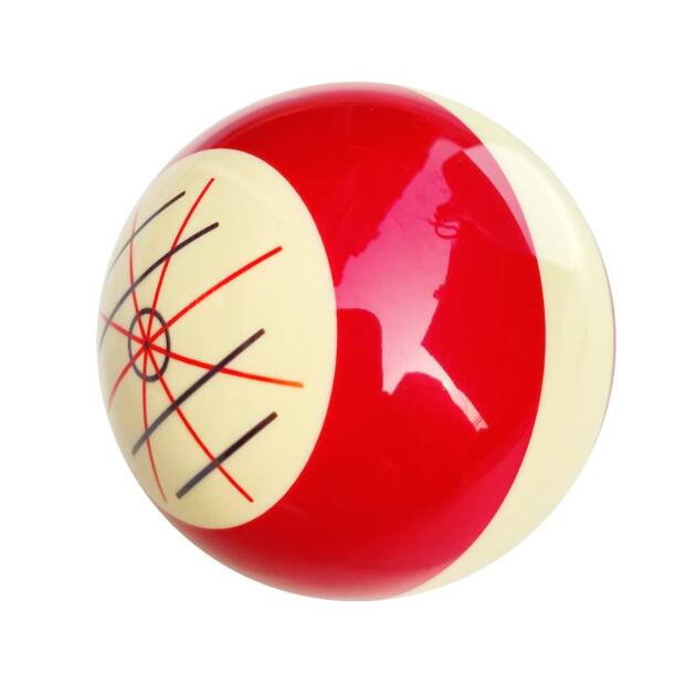 JBB Billiard Training Cue Ball, 52 mm Training Ball with Aiming and Spin Guide Markings for Pool, Snooker and Billiards Practice