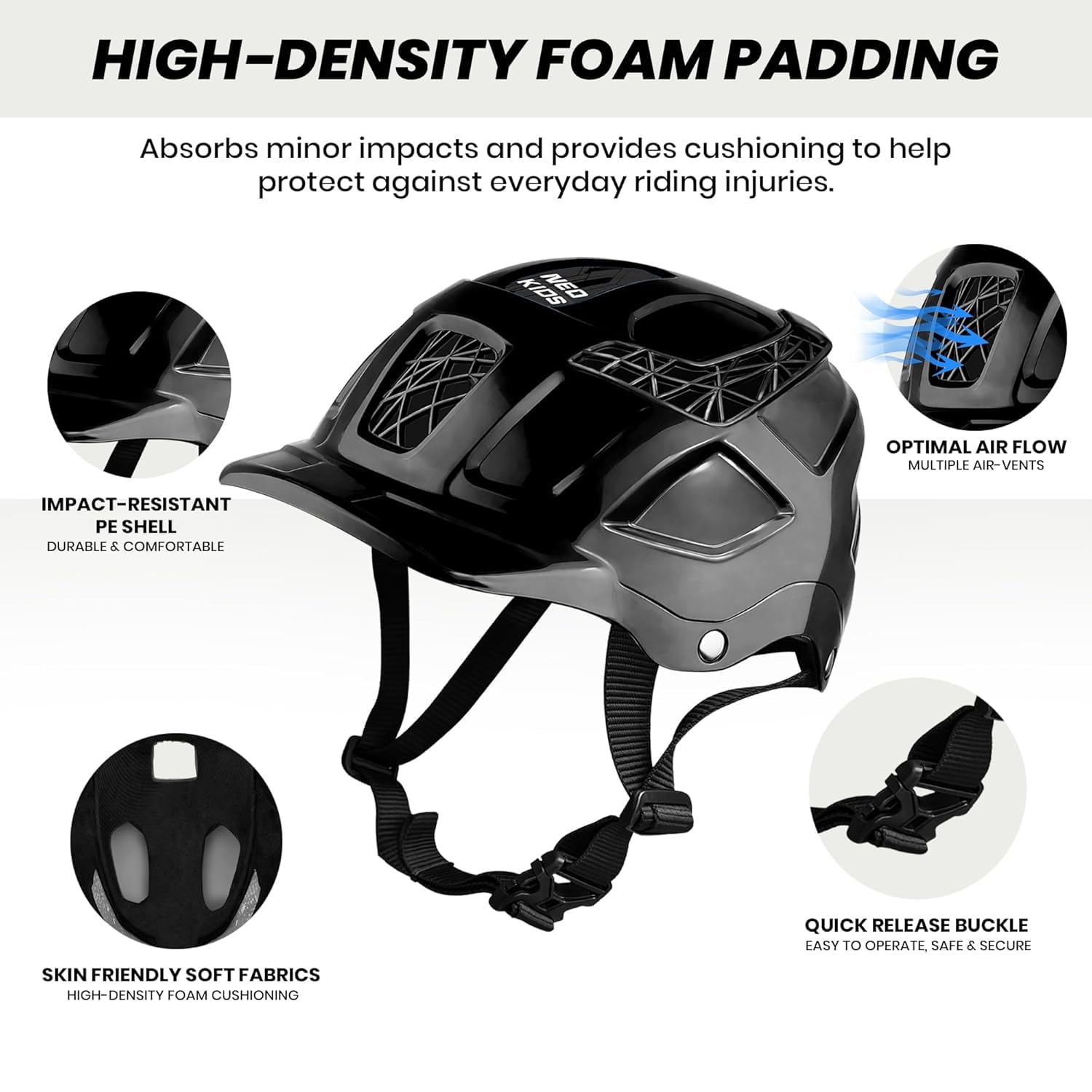 jaspo Unisex Tenacity Pro Adjustable Senior Outdoor Wheel Roller Skates Combo Suitable for Age Group 6 to 14 Years (Skates+ Helmet + Knee Guard+ Elbow Guard +Wrist Guard+Key) (Black) - Image 3