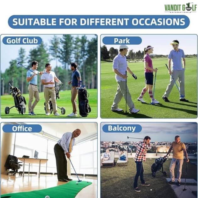 Mini Two-Way Golf Putter for Kids & Adults | Adjustable Length Golf Training Club | Aluminium Alloy Shaft with Premium Grip | Left & Right Handed Practice Putter