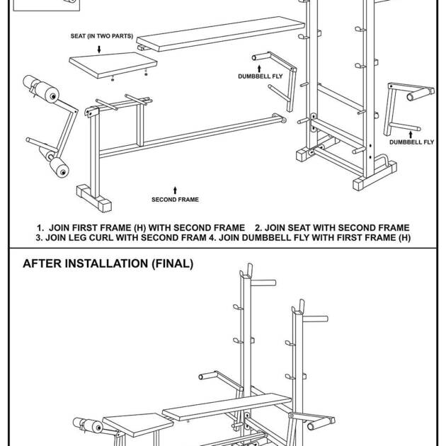 Protoner 8 in 1 Multy Bench for Home Gym