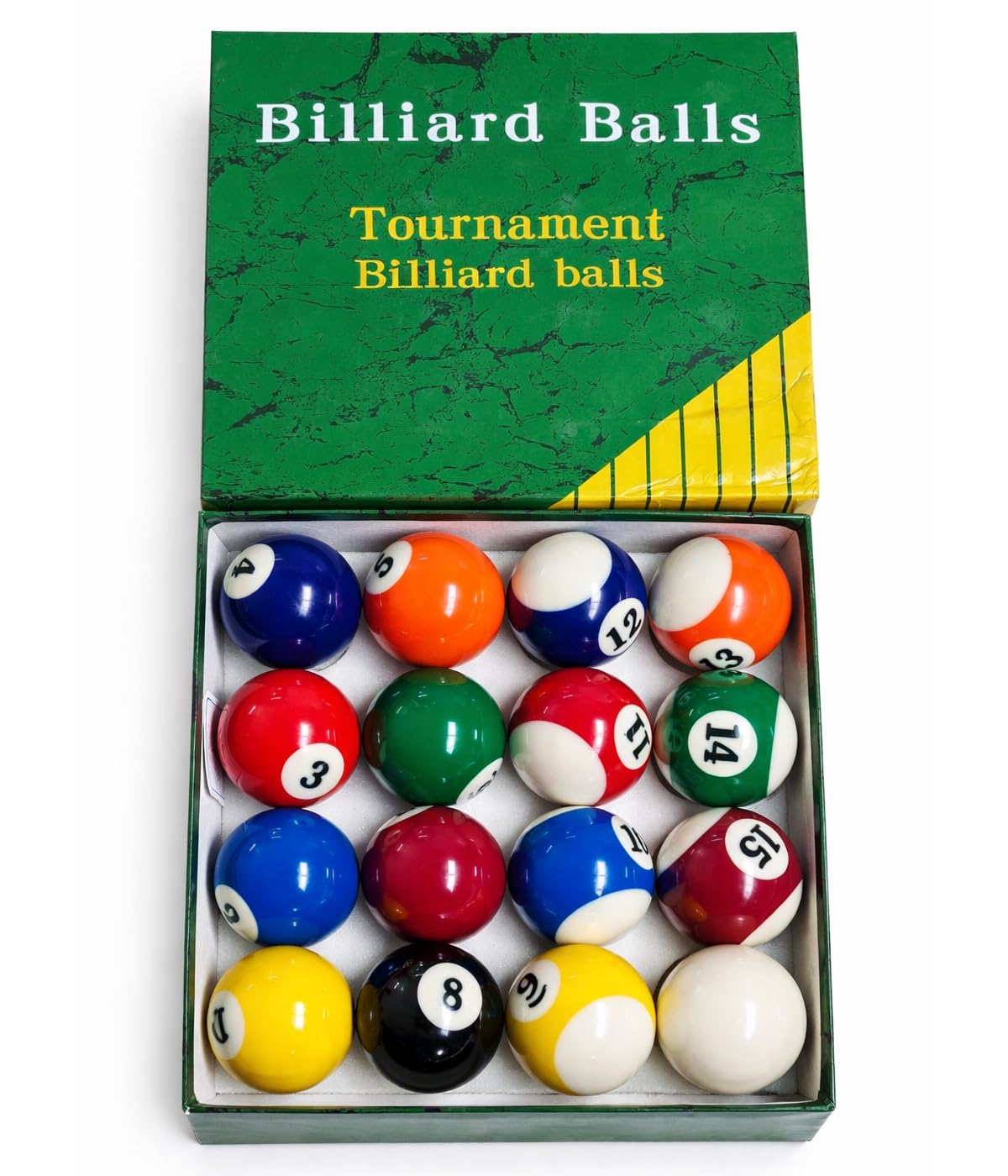 JBB Billiard Pool Ball Set, 52.5 mm Size, Standard Numbered Balls with Cue Ball, Suitable for Pool Tables, Practice and Club Use - Image 3