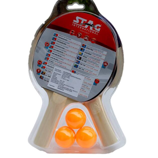 Stag 1 Star Table Tennis Play Set (2 Bats and 3 Balls) Height 25 Centimeters Beam Width 15cm