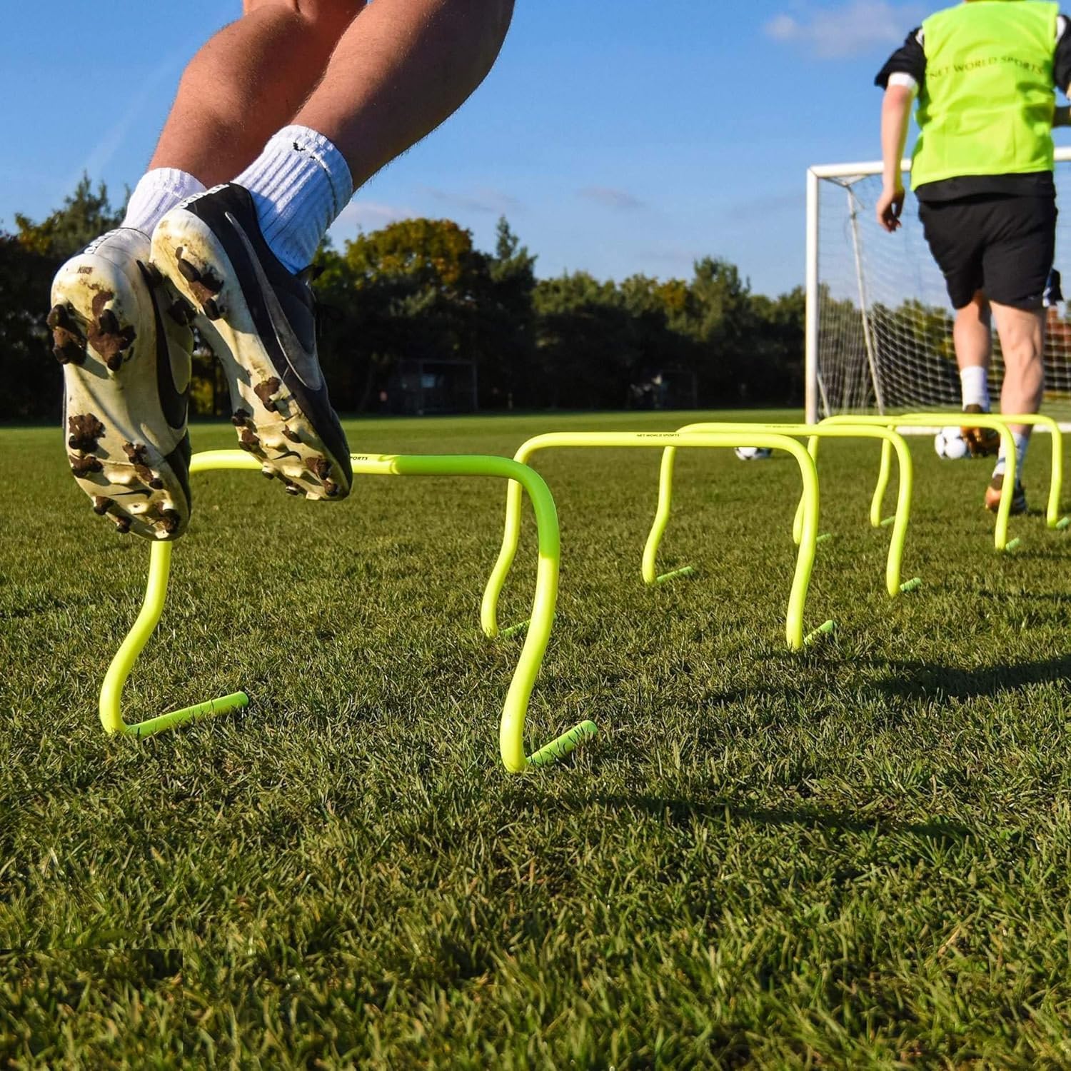 Combo of Agility Ladder 4 m with 10 Rungs; 6 Marker Cones (6-inch), Multicolour Saucer Cones Set of 20 and Agility Hurdles 6 inch 6 pcs - Image 3