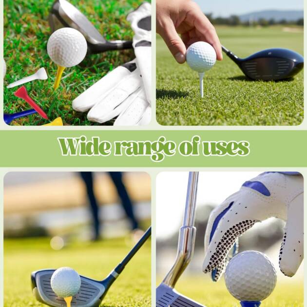24 PCS Golf Tees, Mixed Colors Golf Tees, Durable Plastic Golf Accessories for Practice, Golf Kit with Multiple Heights, Ideal for Amateur and Professional Golfers